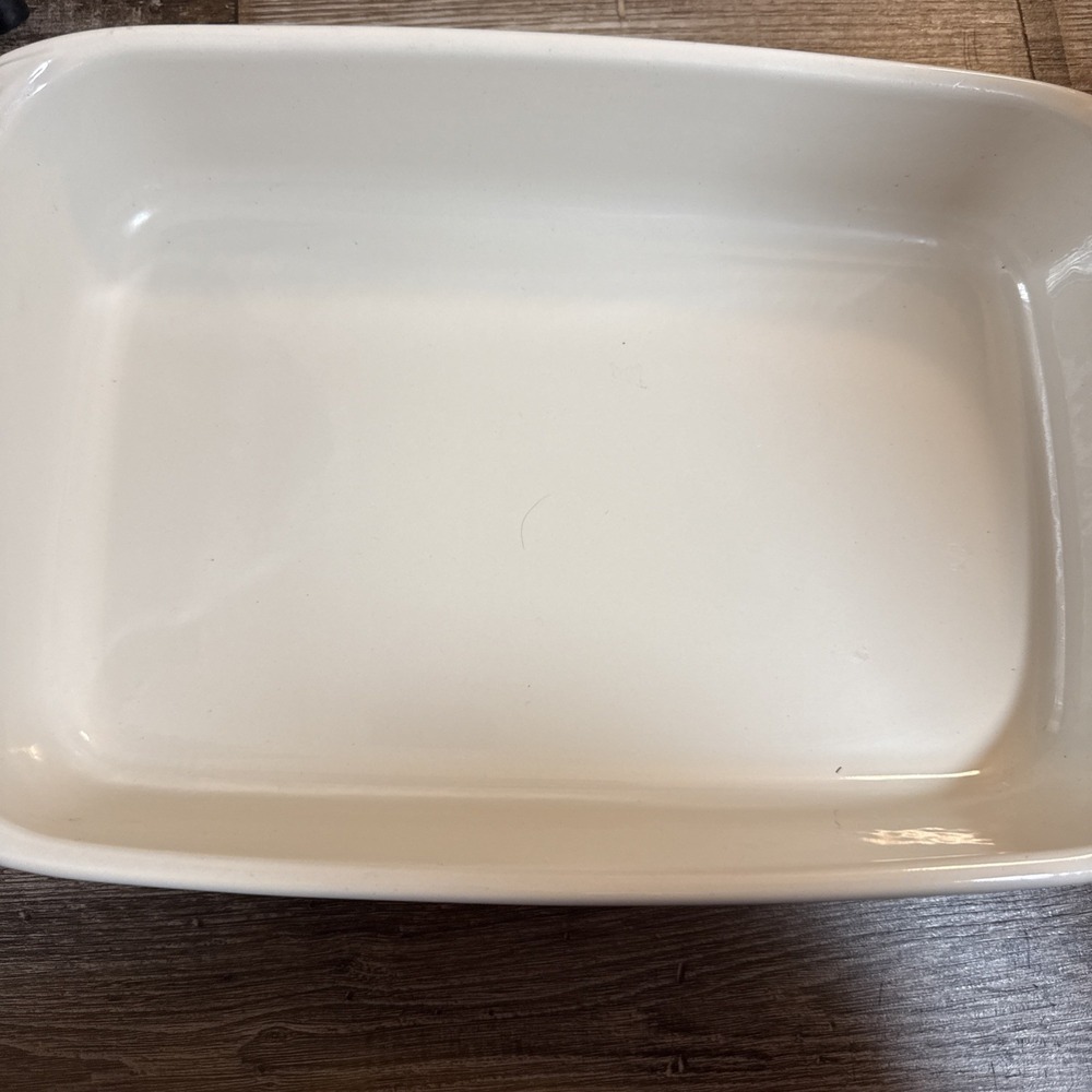 Longaberger 3 Quart Casserole Baking Dish Woven Traditions Ivory 13"x9"x2" USA